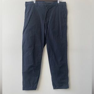 Pull&Bear Slim Black Pinstriped Pants